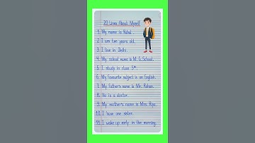 Thumbnail of 20 Lines on about Myself/About Myself/Short Essay on Myself in English Essay l
