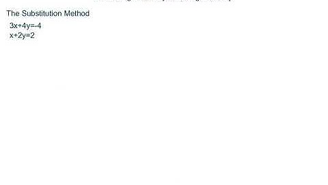 Algebra 2 3.2 Solving Linear Systems Algebraically
