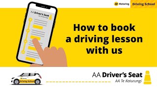 Driving lessons: How to make a booking with AA Driving School