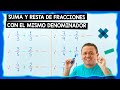 Suma y resta de fracciones con el mismo denominador (fracciones homogéneas)