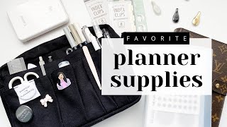 Favorite Planner Supplies // My top planning supplies + how I organize them in my stationery pouch.