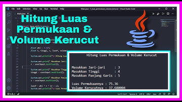 Menghitung Luas Permukaan dan Volume Kerucut | Pemrograman Java