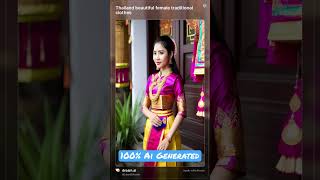 100% Ai generated Thai traditional dress pictures #youtube #youtuber #shortsclip screenshot 2