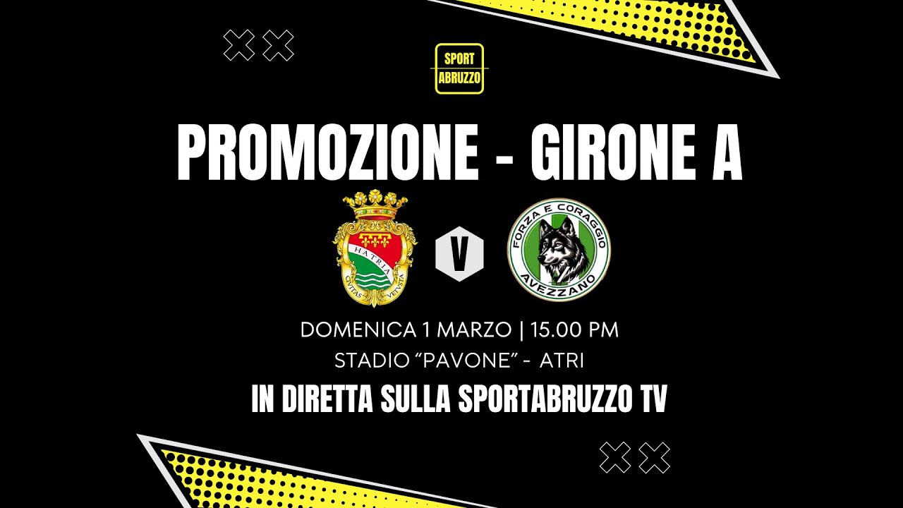Hatria-F.C. Avezzano: diretta | Promozione