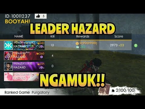 LEADER HAZARD KLO UDAH NGAMUK GINI NIH!! - GARENA FREE FIRE BATTLEGROUND