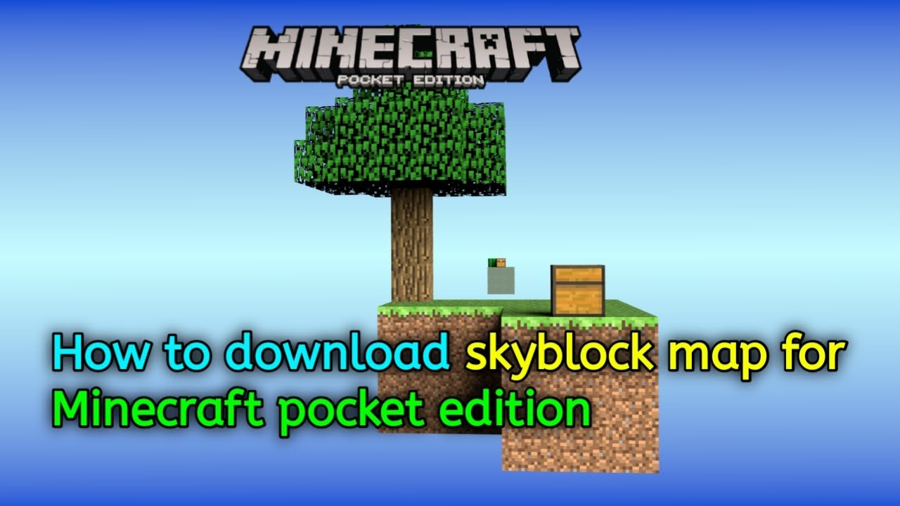 How to download skyblock map for Minecraft pocket edition | india gaming FF 2.0 | hindi