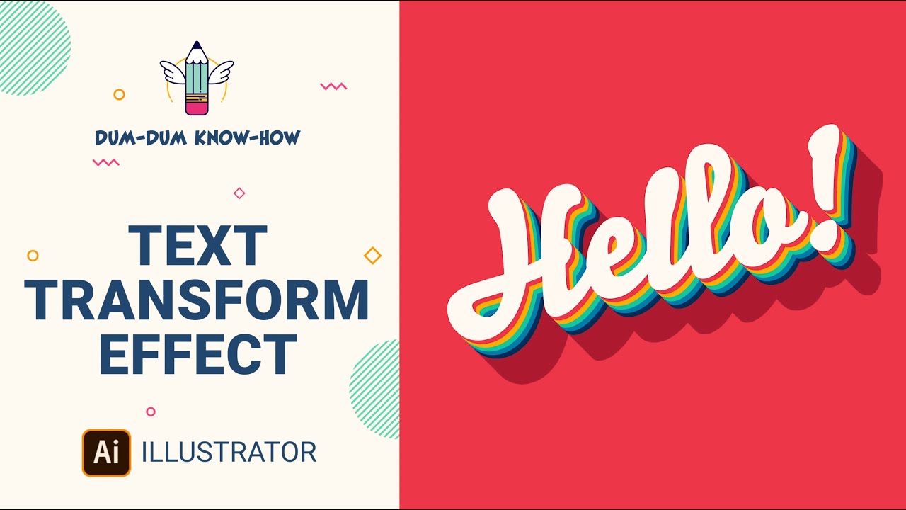 Retro Text Effect : Adobe Illustrator Tutorial - YouTube