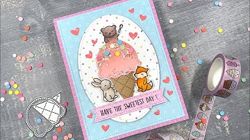 Mixing stamped and die-cut images on a card with Chari