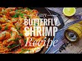 Easy Butterfly Shrimp Recipe جمبري بترفلاي بصوص الزبدة والثوم