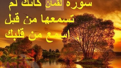 تلاوة رائعة سورة لقمان  الشيخ هزاع البلوشي