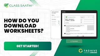 Teacher App - How do you download worksheets? | Class Saathi by TagHive Inc. screenshot 4