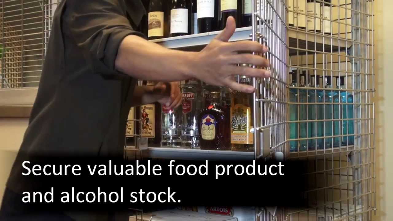 Security Cage Lockable Liquor Storage Dandk Organizer