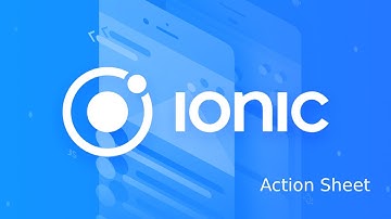 IONIC Framework Action Sheet - Programming Tutorial Video
