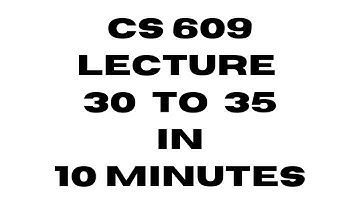 CS 609 | Lecture 30 to 35 | System Programming | VU Short Lectures #cs609shortlectures #cs609vu #vu