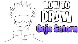 How to Draw GOJO SATORU for Beginners Step by Step very EASY