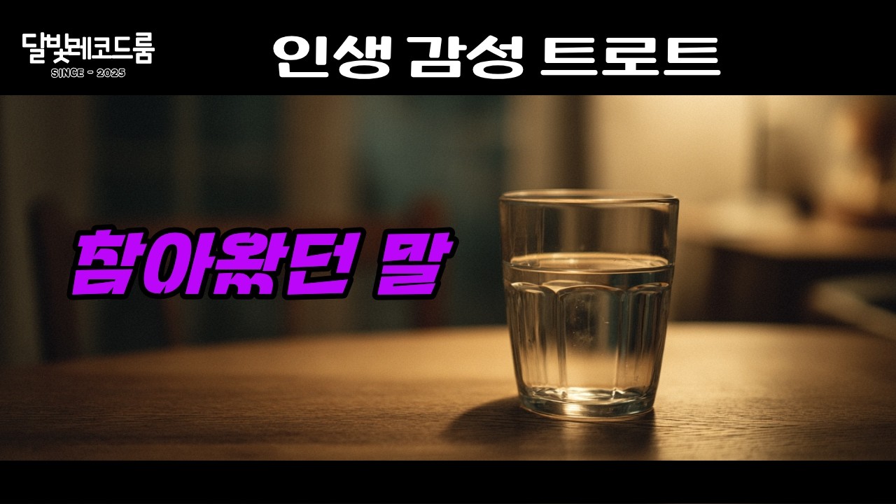 참아왔던 말 | 남자의 인생 감성 트로트 | 달빛레코드룸