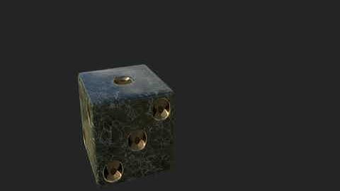 Green Granite 6 sided dice