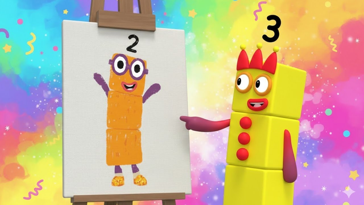 NUMBERBLOCK SATISFIYING VIDEO -  NUMBERBLOCKS SAND PAINTING In Aurora Sky