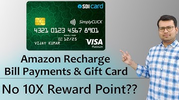 New Update for SBI SimplyClick Credit Card 10X Reward Points | Amazon Recharge & Gift Cards at 5X ??