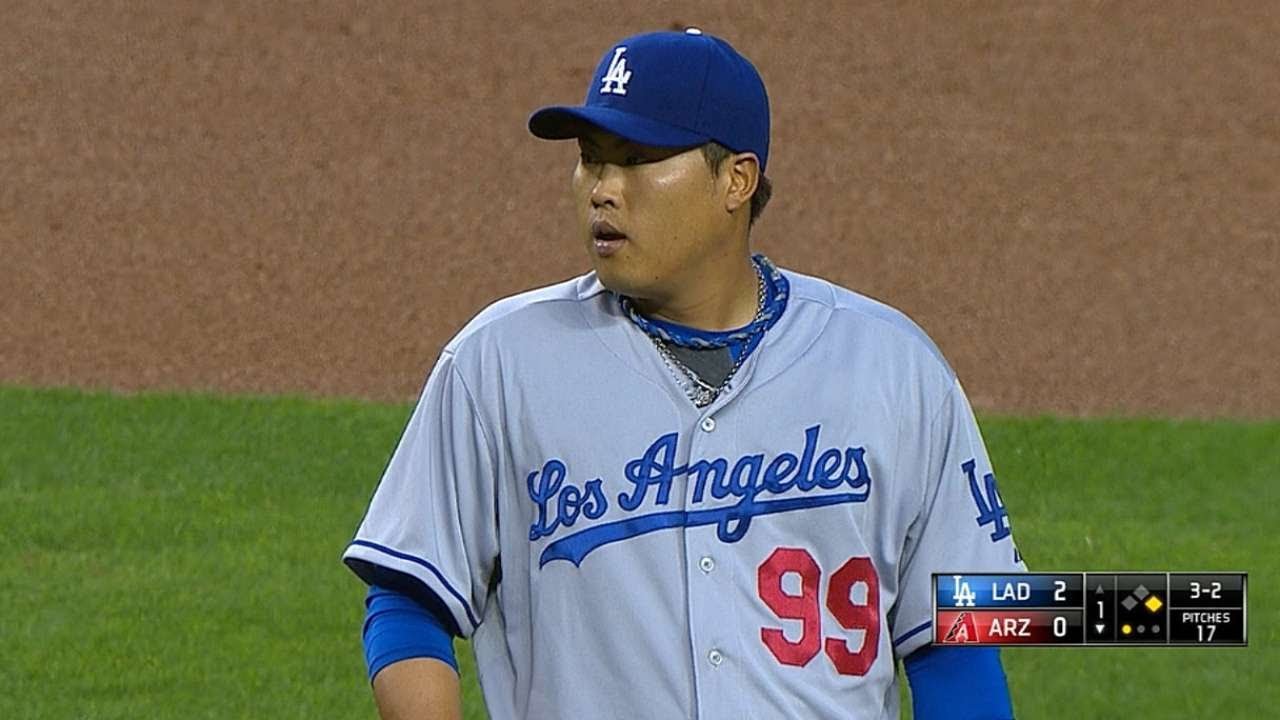 LAD@ARI: Ryu shuts out D-backs over seven frames - YouTube