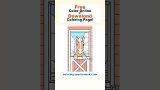 Horse Looking Out Of The Barn Door🖍️ Free Coloring Page Online!