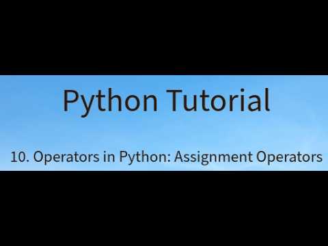 Operators in Python: Assignment Operator