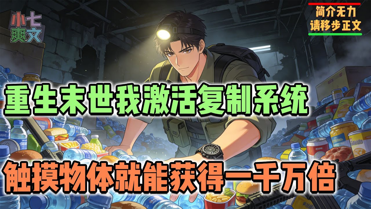 🔥重生末世前，我激活复制系统，只要触摸物体就能获得一千万倍！#都市爽文 #末世爽文 #系统小说 #爽文解说 #小七爽文  #逆袭 #热血 #物资