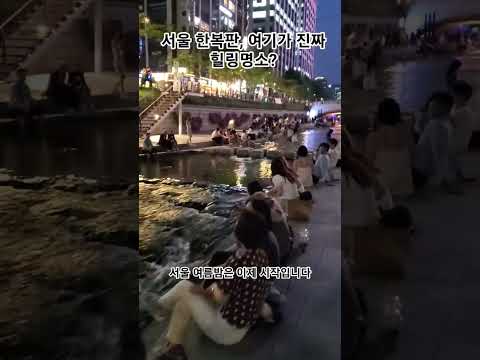 저녁9시경 청계천 실황을 라이브로 전달합니다 #청겨천#시원#여름밤#연인#나들이#저녁운동#여행#외국인