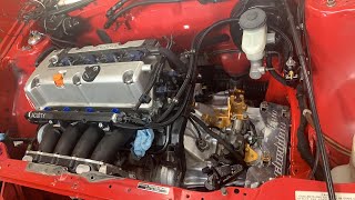 K Swap First Gen Crx Update 2 Motor Is In