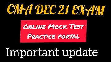 CMA DEC 21 Exam / Online mock test practice portal opened / Malayalam