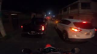 Noche de rodado en moto