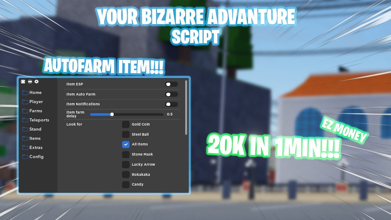 NEW] YOUR BIZARRE ADVENTURE SCRIPT, AUTOFARM, AUTO SELL