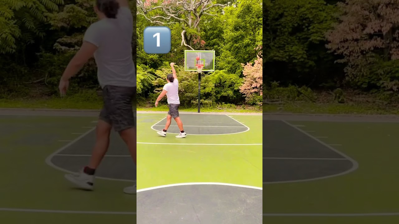 BASKETBALL- Which SHOT was BETTER?!🤔1️⃣or2️⃣🏀🔥💩 #basketball #sports #shorts #nba