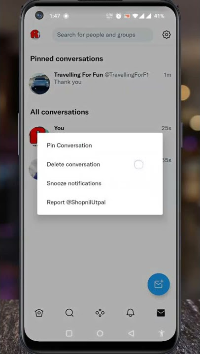 How to Pin / Unpin Any Conversation on Twitter #shorts