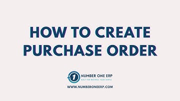How to Create Purchase Order in NumberOneERP