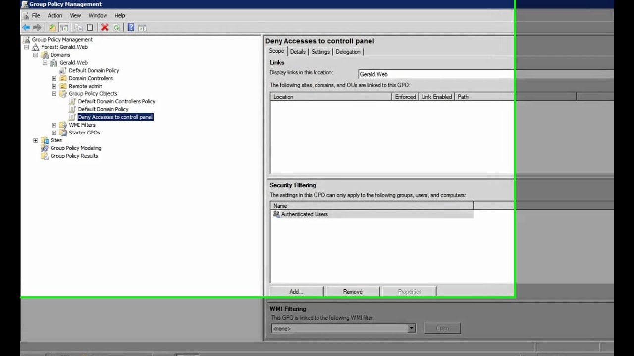 Windows Server 2008 R2 - Creating a Group Policy and implementing it ...