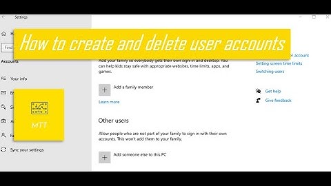 How to create and delete user accounts on windows 10 (video reuploaded soon cause of bad quality)