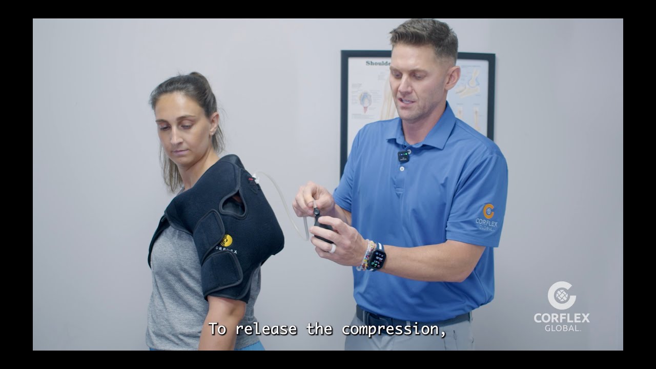 How to Fit the Cryo Pneumatic Shoulder Wrap (72-7181) | Corflex Fitting Instructions