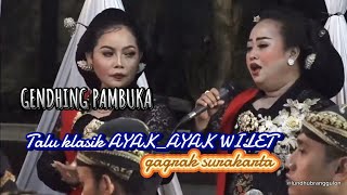 Nglaras Gendhing Jawa || Talu klasik Gagrag Surakarta || AYAK wilet Slendro manyura #viral #sinden