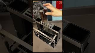 This upgraded knife holder is really practical. 304 stainless steel wall-mounted countertop can