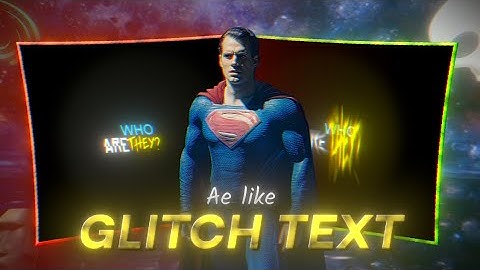 Ae Like Glitch Text Animation In After Motion (+Preset) 🗿✨️