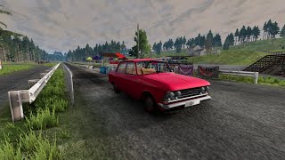 🚗 BeamNG — Москвич-408Э на небольшом дрэгвее округа Браун, где можно покатать драг в еловом лесу