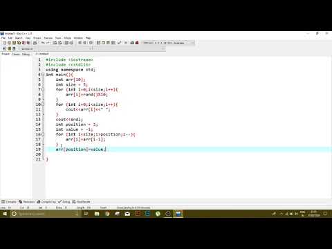 How to add and shift values in an array without removing - C++ Tutorial ...