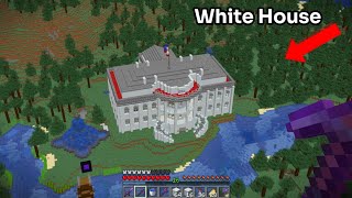 I Built The White House In Minecraft Survival
