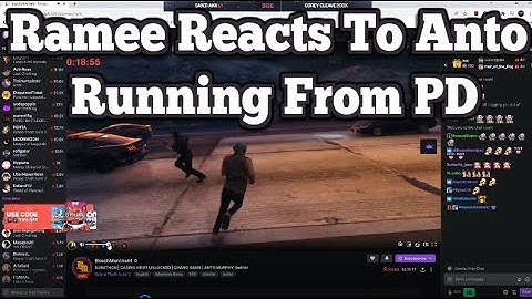 Ramee Reacts To Anto Running From PD | No-Pixel 3.1