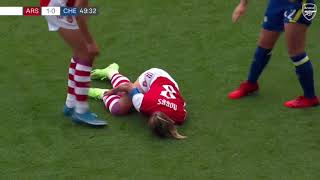 A serious ankle injury for Jordan Nobbs during the pre-season friendly.