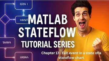 MATLAB | STATEFLOW |  Exit event in a state of a stateflow chart | Chapter 17
