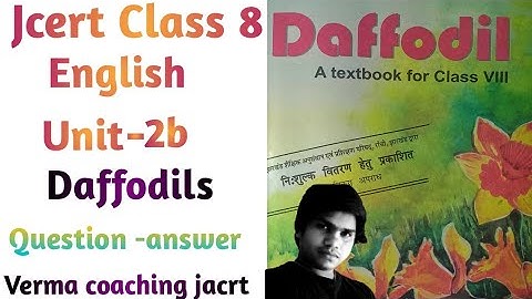 Daffodils Jcert Class8 English question answer unit 2b #class8 #english #jcert