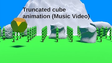Truncated cube animation with music - CGI