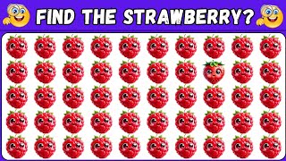 Can You Find The Odd Emoji Out || Can You Find The Strawberry 🍓|| Check Your Eyes 👀 @GkReddles